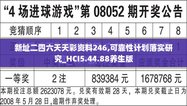 新址二四六天天彩资料246,可靠性计划落实研究_HCI5.44.88养生版