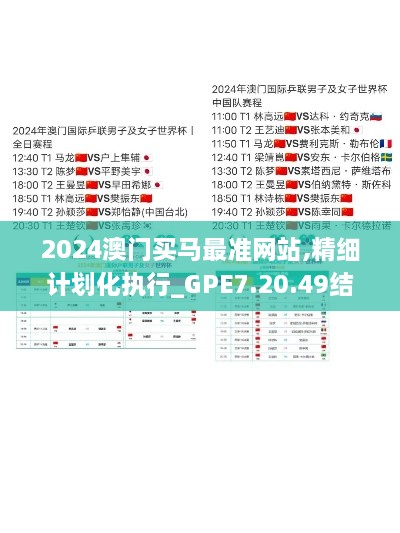 2024澳门买马最准网站,精细计划化执行_GPE7.20.49结合版