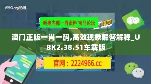 澳门正版一肖一码,高效现象解答解释_UBK2.38.51车载版