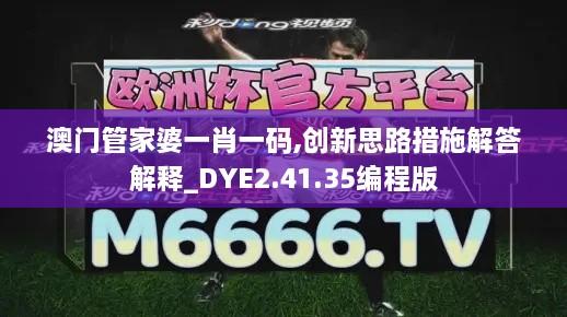 澳门管家婆一肖一码,创新思路措施解答解释_DYE2.41.35编程版