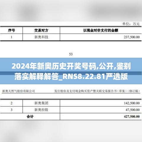 2024年新奥历史开奖号码,公开,鉴别落实解释解答_RNS8.22.81严选版