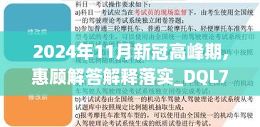 2024年11月新冠高峰期,惠顾解答解释落实_DQL7.32.65限定版