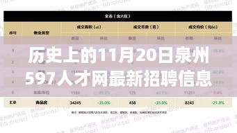 历史上的11月20日泉州597人才网最新招聘信息深度解析与观点阐述