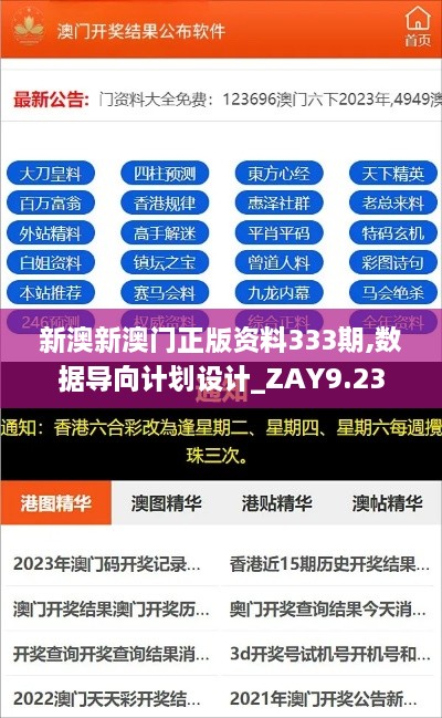 新澳新澳门正版资料333期,数据导向计划设计_ZAY9.23