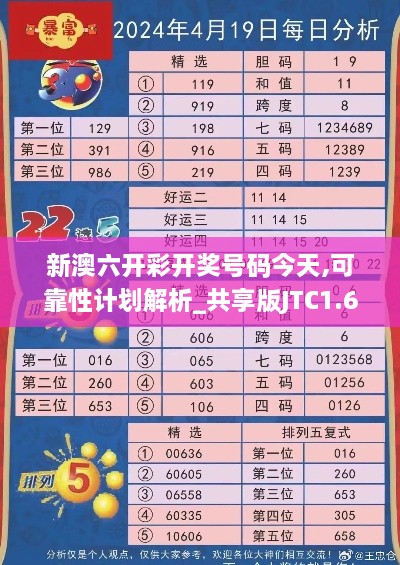 新澳六开彩开奖号码今天,可靠性计划解析_共享版JTC1.60