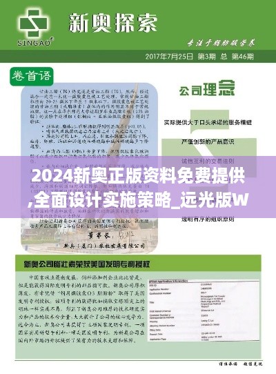 2024新奥正版资料免费提供,全面设计实施策略_远光版WKO4.15