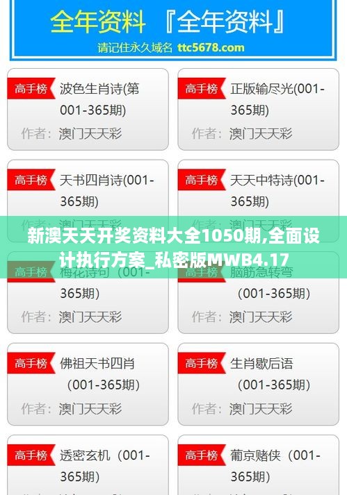 新澳天天开奖资料大全1050期,全面设计执行方案_私密版MWB4.17