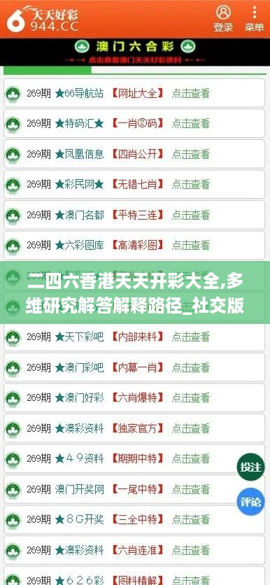 二四六香港天天开彩大全,多维研究解答解释路径_社交版XZO5.74