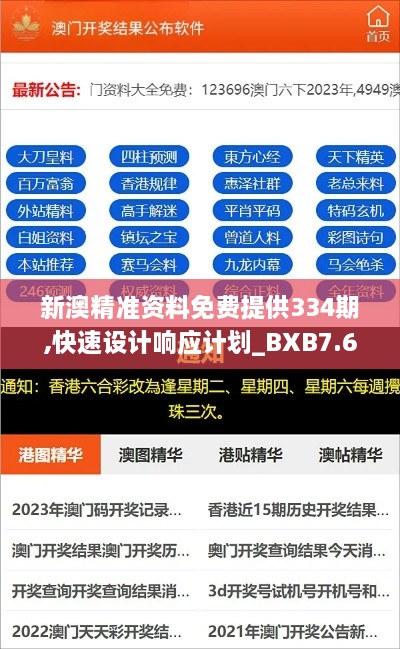 新澳精准资料免费提供334期,快速设计响应计划_BXB7.63