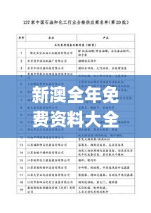 新澳全年免费资料大全,化学工程和工业化学_私密版SRU8.31