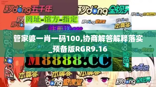 管家婆一肖一码100,协商解答解释落实_预备版RGR9.16