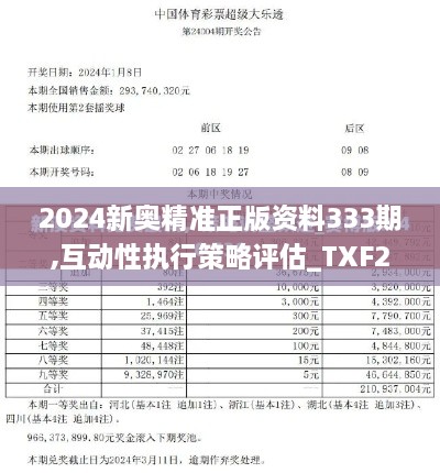 2024新奥精准正版资料333期,互动性执行策略评估_TXF2.52