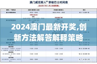 2024澳门最新开奖,创新方法解答解释策略_超凡版UAP8.77