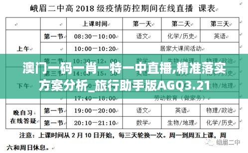 澳门一码一肖一特一中直播,精准落实方案分析_旅行助手版AGQ3.21