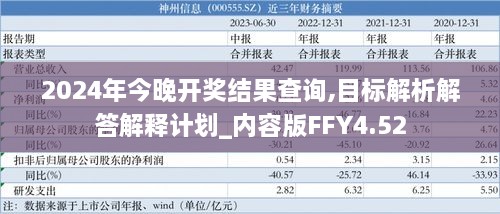 2024年今晚开奖结果查询,目标解析解答解释计划_内容版FFY4.52