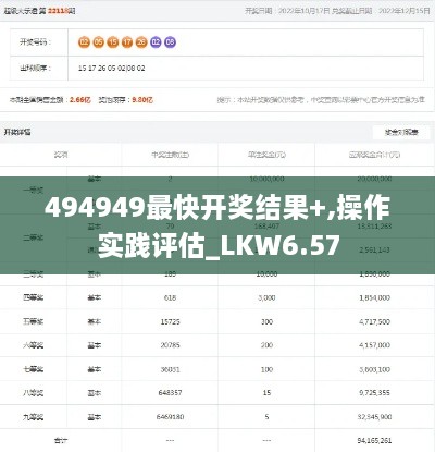 494949最快开奖结果+,操作实践评估_LKW6.57