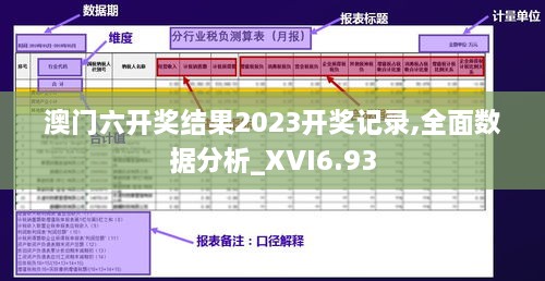 澳门六开奖结果2023开奖记录,全面数据分析_XVI6.93