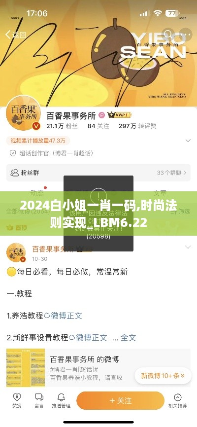 2024白小姐一肖一码,时尚法则实现_LBM6.22