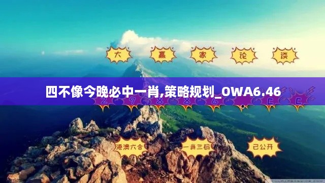 四不像今晚必中一肖,策略规划_OWA6.46