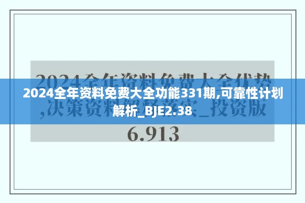 2024全年资料免费大全功能331期,可靠性计划解析_BJE2.38