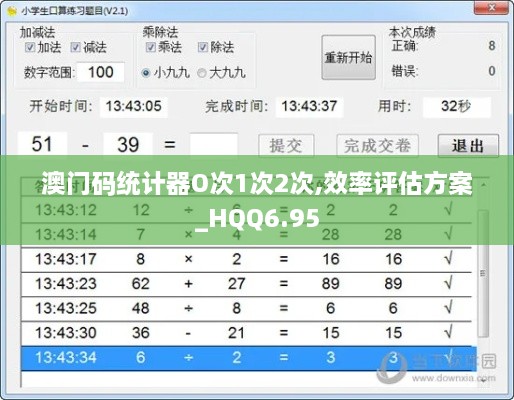 澳门码统计器O次1次2次,效率评估方案_HQQ6.95