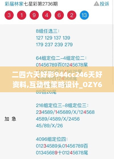 二四六天好彩944cc246天好资料,互动性策略设计_OZY6.80