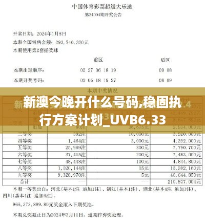 新澳今晚开什么号码,稳固执行方案计划_UVB6.33