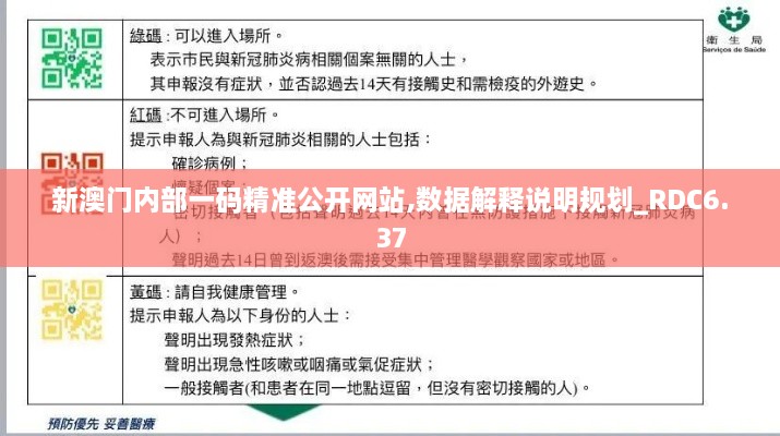 新澳门内部一码精准公开网站,数据解释说明规划_RDC6.37