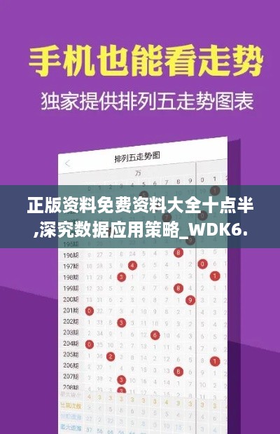 正版资料免费资料大全十点半,深究数据应用策略_WDK6.72