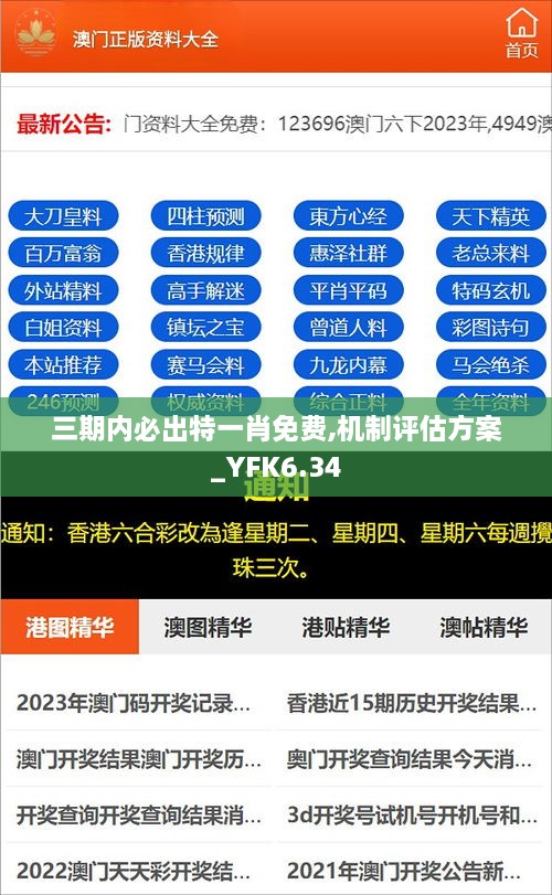 三期内必出特一肖免费,机制评估方案_YFK6.34