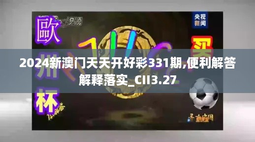 2024新澳门天天开好彩331期,便利解答解释落实_CII3.27