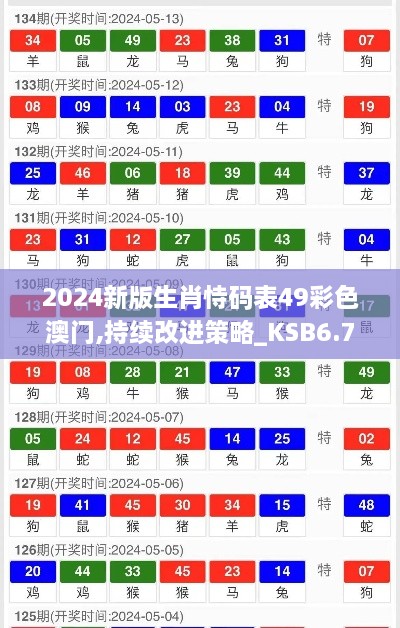 2024新版生肖恃码表49彩色澳门,持续改进策略_KSB6.75