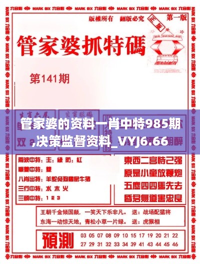 管家婆的资料一肖中特985期,决策监督资料_VYJ6.66