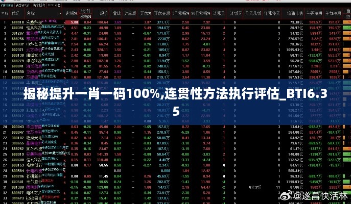 揭秘提升一肖一码100%,连贯性方法执行评估_BTI6.35