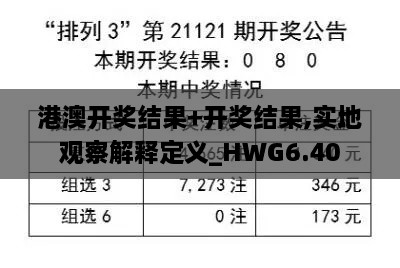 港澳开奖结果+开奖结果,实地观察解释定义_HWG6.40