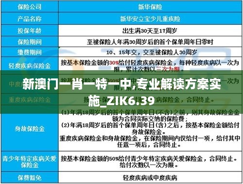 新澳门一肖一特一中,专业解读方案实施_ZIK6.39