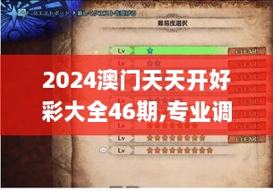 2024澳门天天开好彩大全46期,专业调查具体解析_HEL6.69