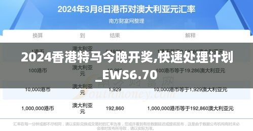 2024香港特马今晚开奖,快速处理计划_EWS6.70