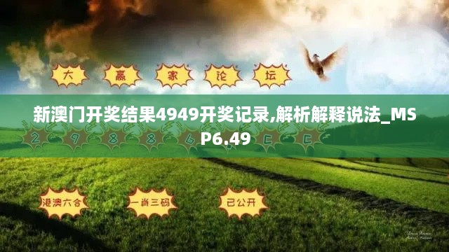 新澳门开奖结果4949开奖记录,解析解释说法_MSP6.49