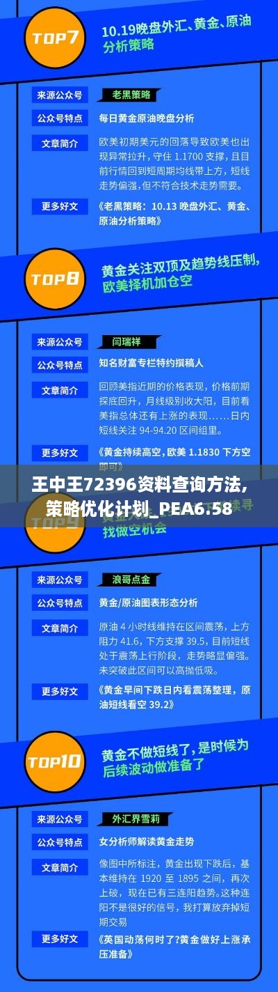 王中王72396资料查询方法,策略优化计划_PEA6.58