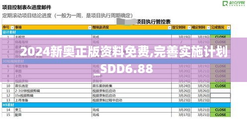 2024新奥正版资料免费,完善实施计划_SDD6.88