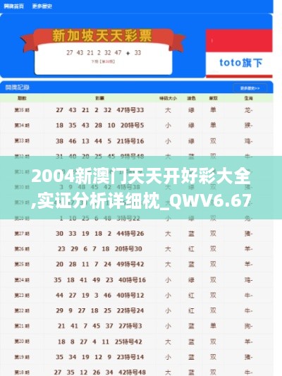 2004新澳门天天开好彩大全,实证分析详细枕_QWV6.67