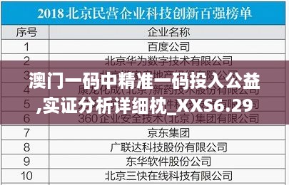 澳门一码中精准一码投入公益,实证分析详细枕_XXS6.29