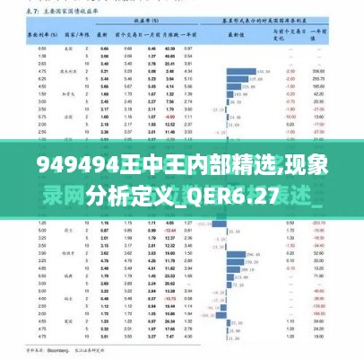 949494王中王内部精选,现象分析定义_QER6.27