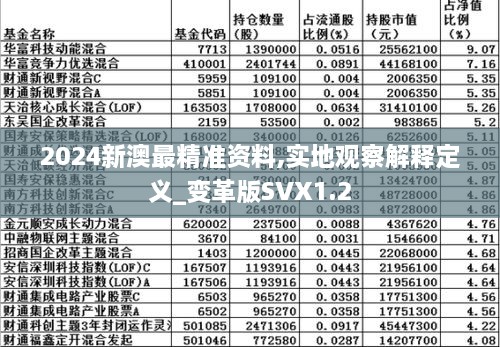 2024新澳最精准资料,实地观察解释定义_变革版SVX1.2