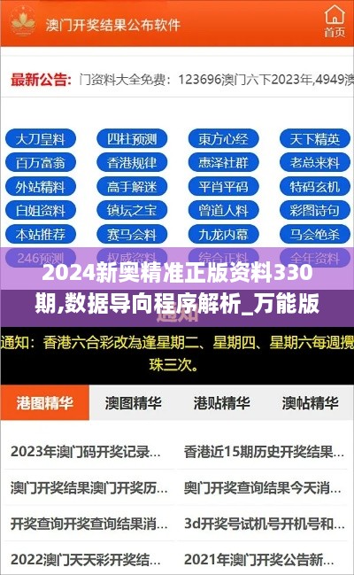 2024新奥精准正版资料330期,数据导向程序解析_万能版WJC11.94