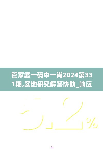 管家婆一码中一肖2024第331期,实地研究解答协助_响应版MPK11.52