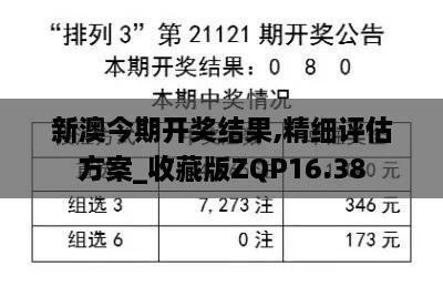 新澳今期开奖结果,精细评估方案_收藏版ZQP16.38