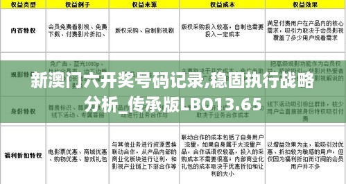 新澳门六开奖号码记录,稳固执行战略分析_传承版LBO13.65