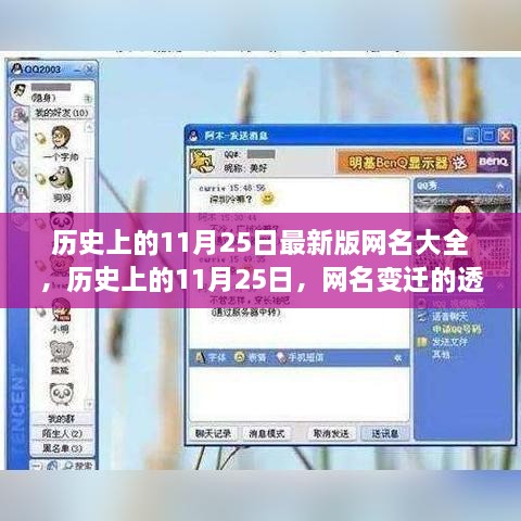 历史上的11月25日，网名变迁的透视与我的选择大全